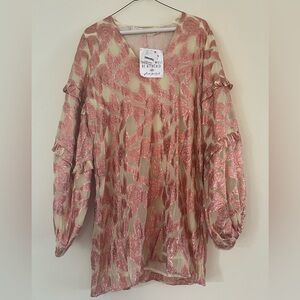 Jens Pirate Booty Rising Star Shimmer Rose Gold Mini Dress Free People